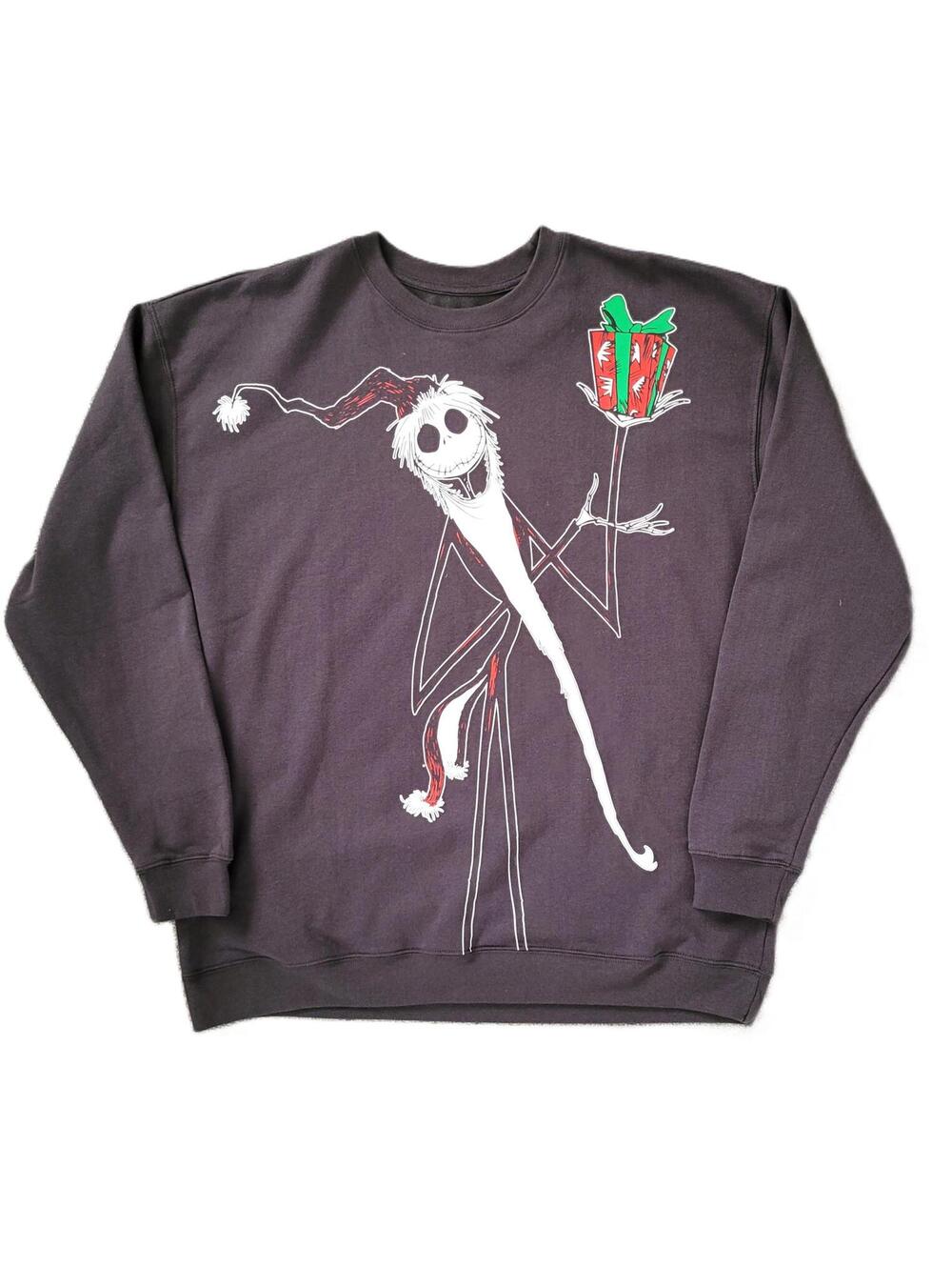 Disney Nightmare Before Christmas Jack Skellington XL Sweatshirt Gray - NEW